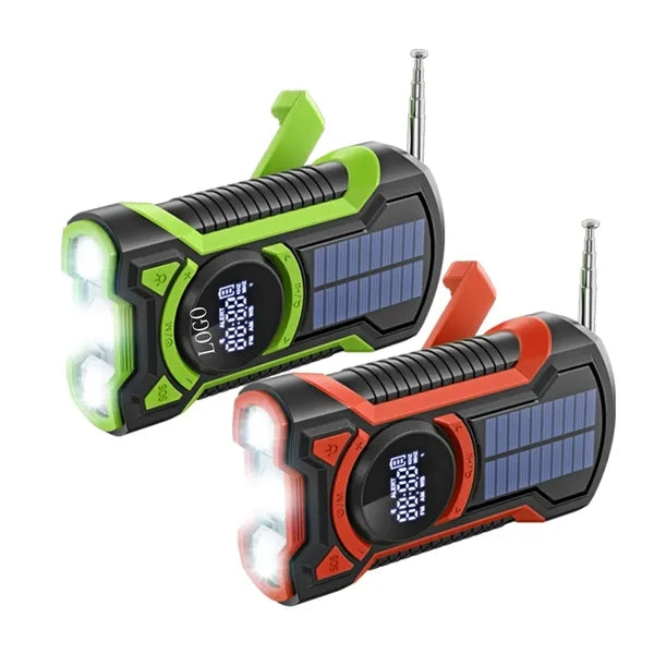 Solar Powerbank Emergency Radio Hand Crank Flashlight