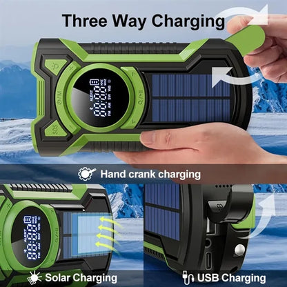 Solar Powerbank Emergency Radio Hand Crank Flashlight