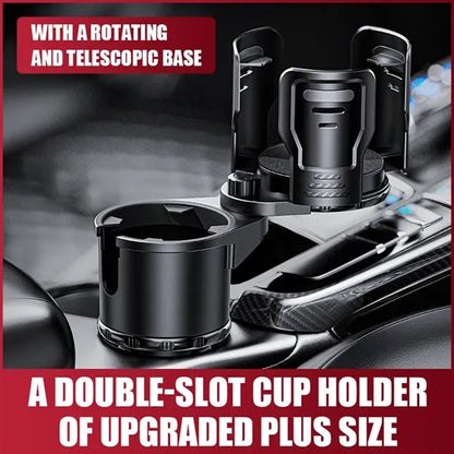 Car Cup Holder Expander 2 in 1 Adjustable Base with Lock