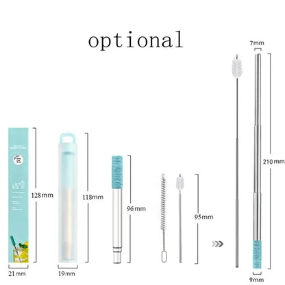 Telescopic Straws Stainless Steel with with Case