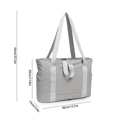 Nylon Shoulder Bag with Zipper Yoga Handbags