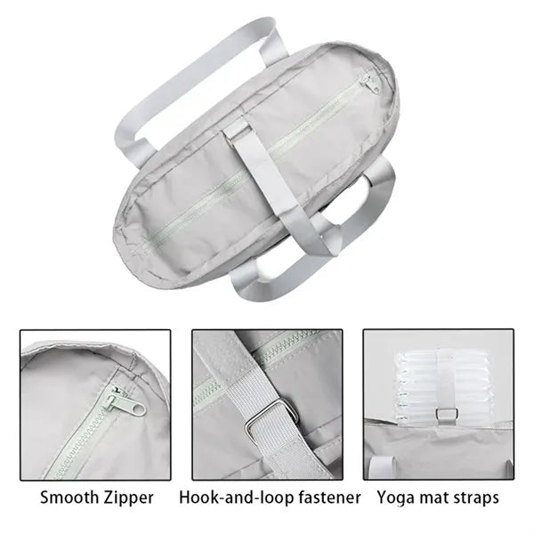 Nylon Shoulder Bag with Zipper Yoga Handbags