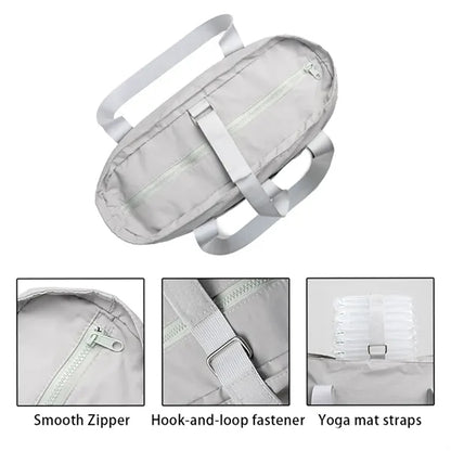 Nylon Shoulder Bag with Zipper Yoga Handbags
