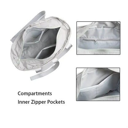 Nylon Shoulder Bag with Zipper Yoga Handbags