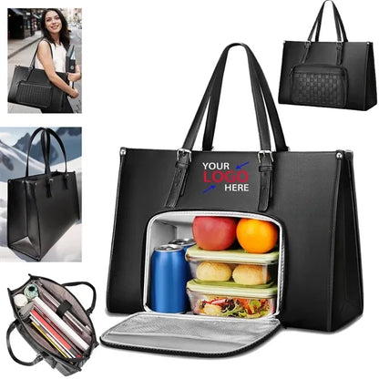 15.6 Inch Laptop Commuter Tote Insulated Lunch Bag