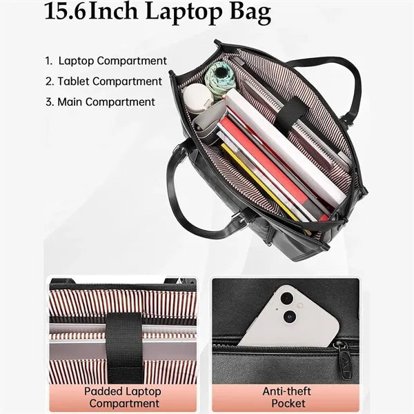 15.6 Inch Laptop Commuter Tote Insulated Lunch Bag
