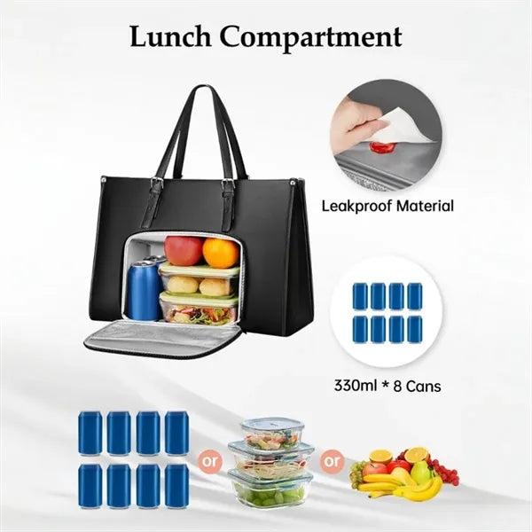 15.6 Inch Laptop Commuter Tote Insulated Lunch Bag