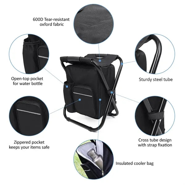 3 in 1 Folding Chair Cooler Backpack