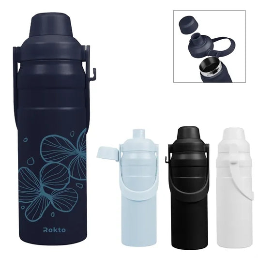 24 Oz. Summit Sip Recycled Stainless Steel Bottle With Ea...