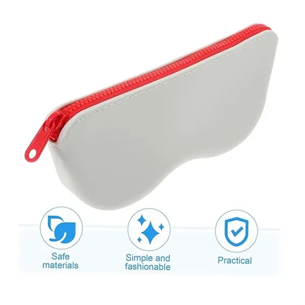Silicone Zipper Eyeglasses Bag
