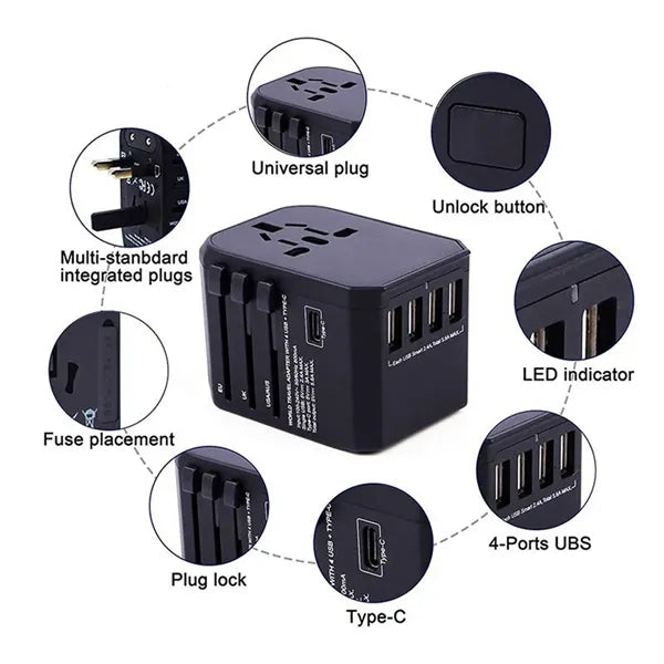 Universal International 2000w Travel Converter Power Adapter