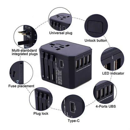 Universal International 2000w Travel Converter Power Adapter