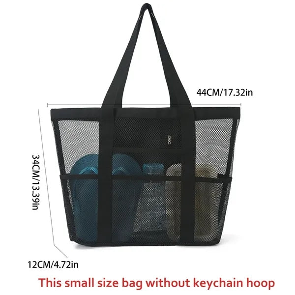 Large Foldable Mesh Beach Swimming Tote Bag