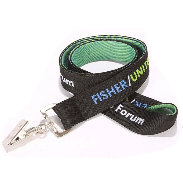Woven Lanyard w/ Custom Imprint Embroidered