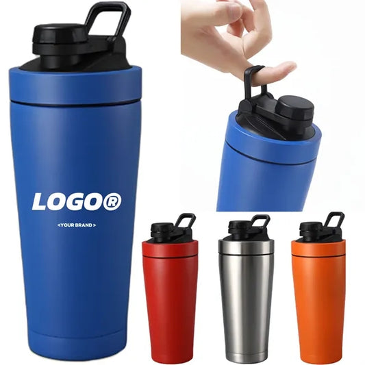 24oz. Stainless Steel Shaker Bottle Insulated Gym Cup