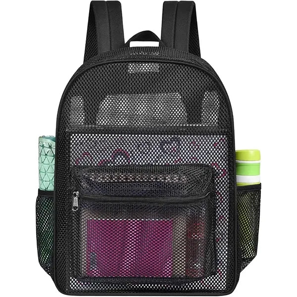 Heavy Duty Semi-Transparent Mesh Backpack