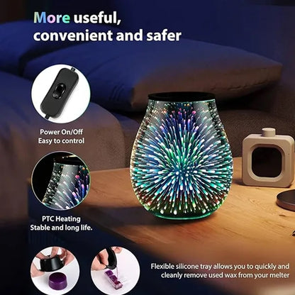 Creative Glass Electric Heating Aromatherapy Night Light