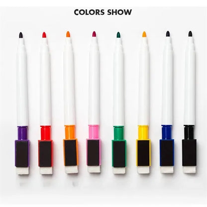 Magnetic Dry Erase Markers with Erasers Cap
