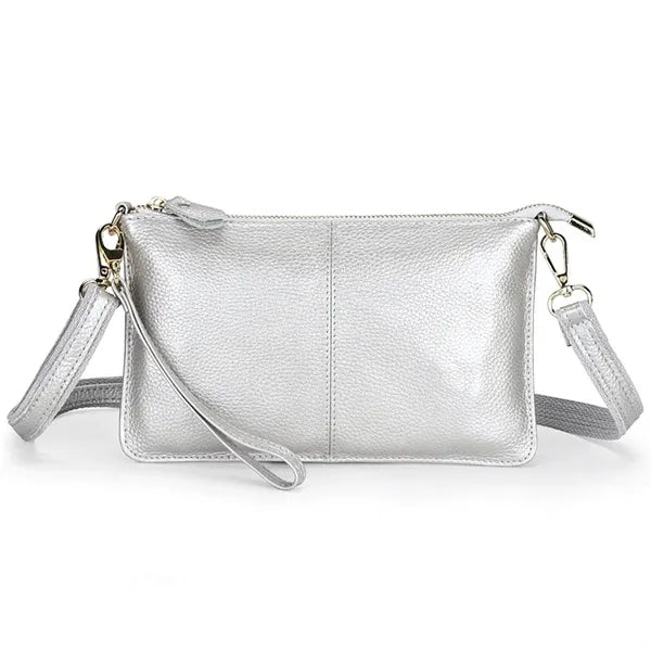 Leather Wristlet Clutch Bag