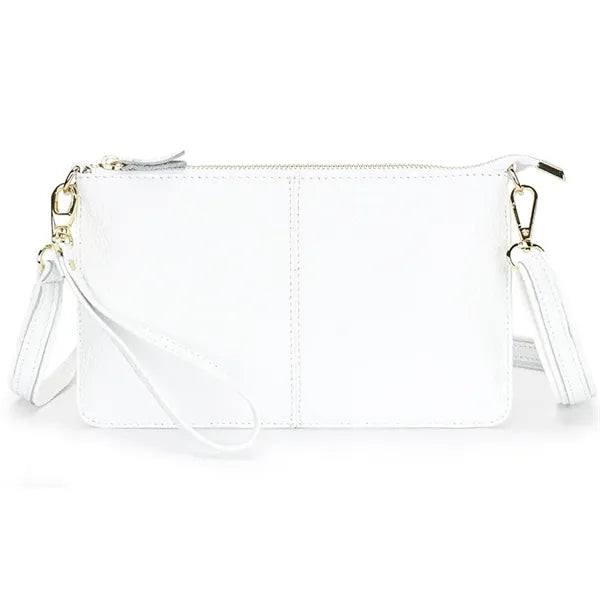 Leather Wristlet Clutch Bag