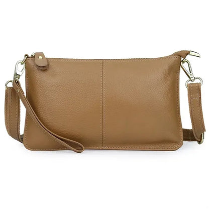 Leather Wristlet Clutch Bag