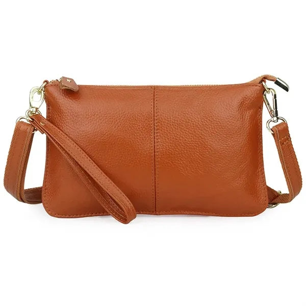 Leather Wristlet Clutch Bag