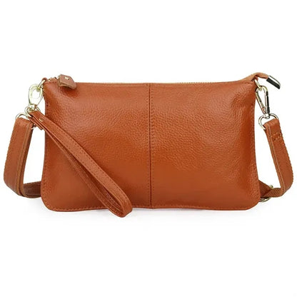 Leather Wristlet Clutch Bag
