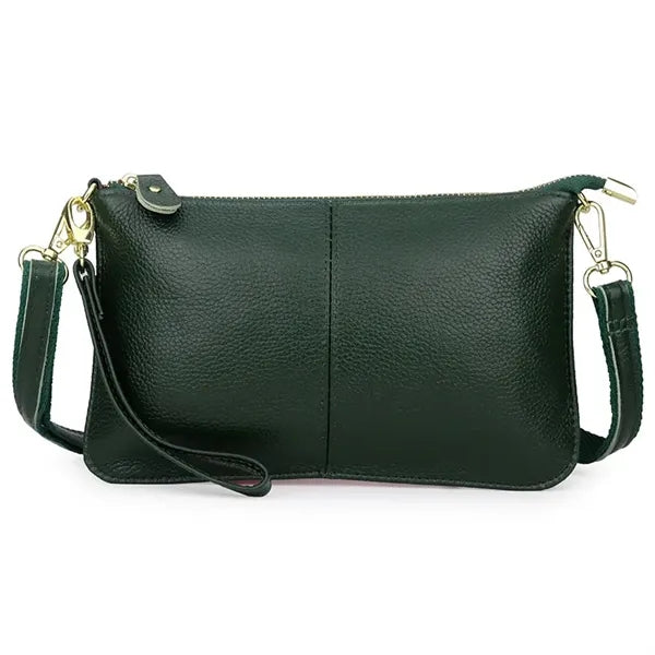Leather Wristlet Clutch Bag