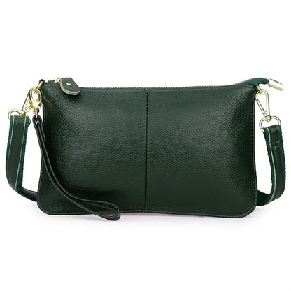 Leather Wristlet Clutch Bag