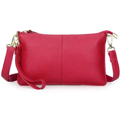 Leather Wristlet Clutch Bag
