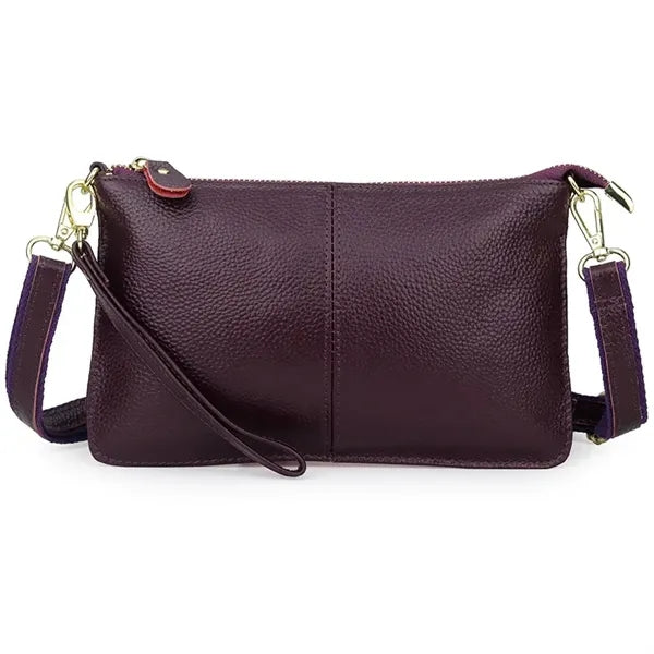 Leather Wristlet Clutch Bag