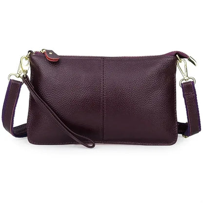 Leather Wristlet Clutch Bag