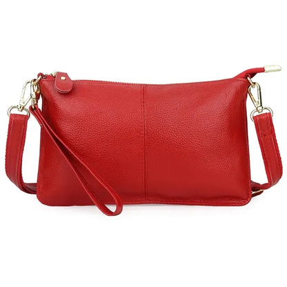 Leather Wristlet Clutch Bag