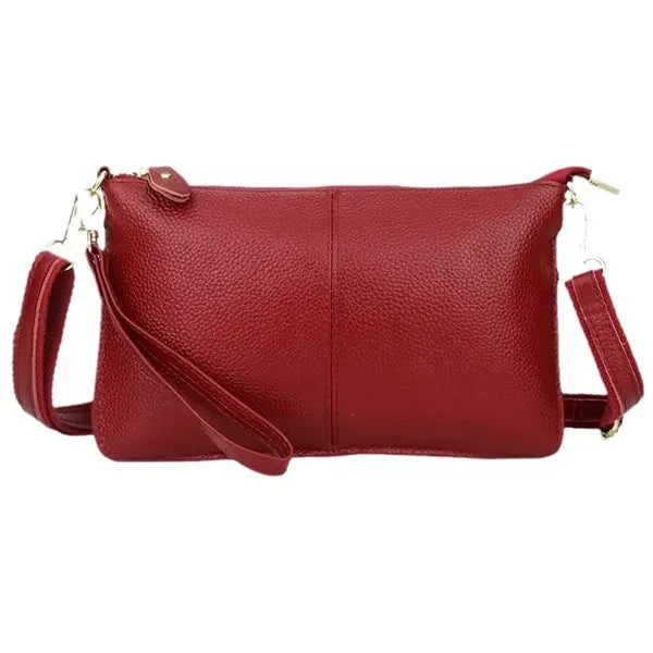 Leather Wristlet Clutch Bag