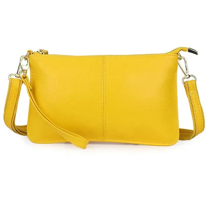 Leather Wristlet Clutch Bag