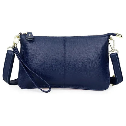 Leather Wristlet Clutch Bag