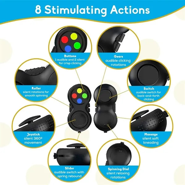 Fidget Toys Controller Pad Stress Cube with Strap