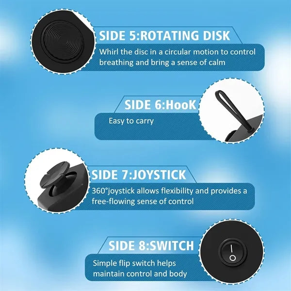 12-Side Fidget Toys Cube Relieves Stress with Strap