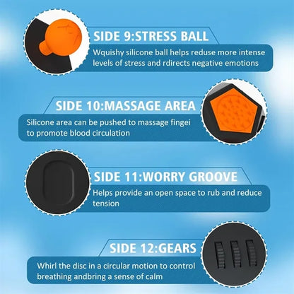12-Side Fidget Toys Cube Relieves Stress with Strap
