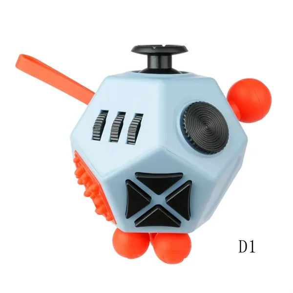 12-Side Fidget Toys Cube Relieves Stress with Strap