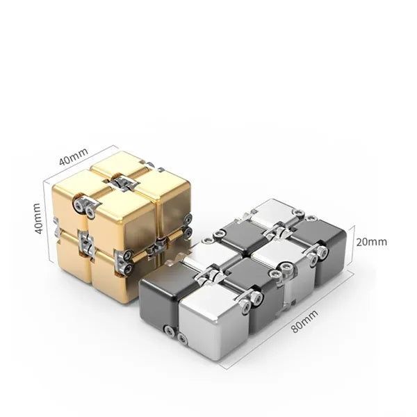 Aluminum Alloy Metal Infinity Cube Sensory Fidget Toy