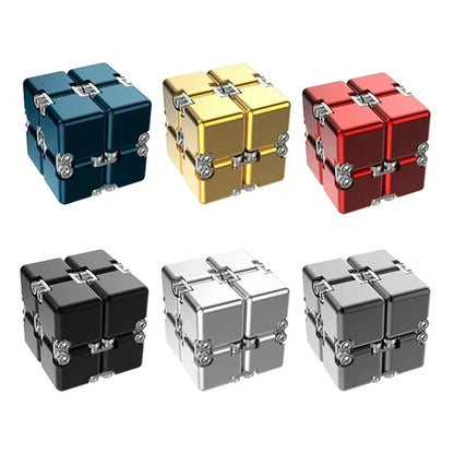 Aluminum Alloy Metal Infinity Cube Sensory Fidget Toy