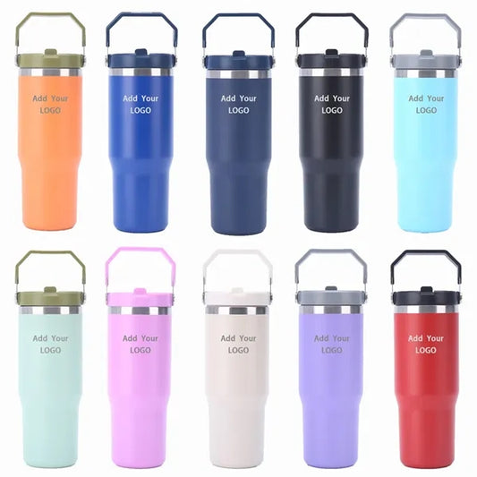 30oz Stainless Steel Tumbler with Top Handle