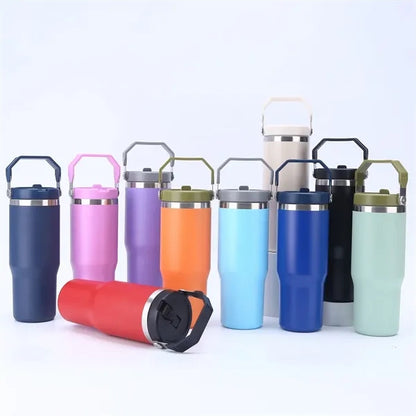 30oz Stainless Steel Tumbler with Top Handle