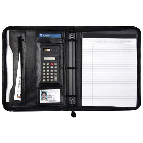 Office Binder 3-Ring Zip Portfolio