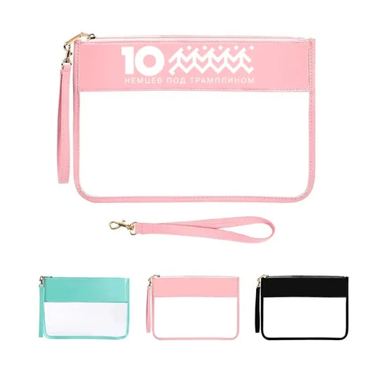 Makeup Bag Transparent PVC Waterproof Portable Zipper