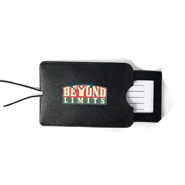 Suitcase Luggage Tags with Sleeve & Elastic Band