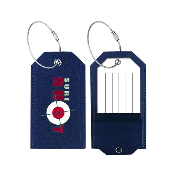 Leather Travel Luggage Tag For Suitcase