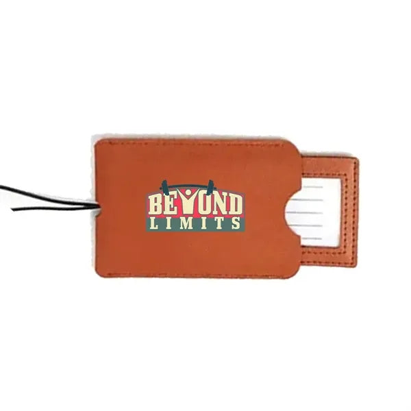 Suitcase Luggage Tags with Sleeve & Elastic Band