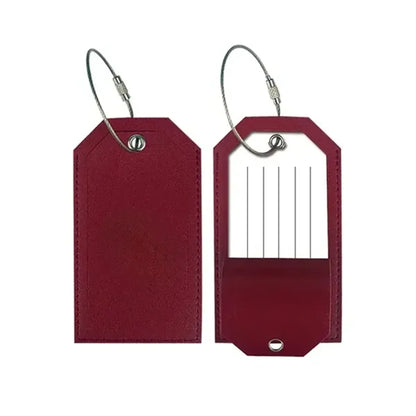 Leather Travel Luggage Tag For Suitcase